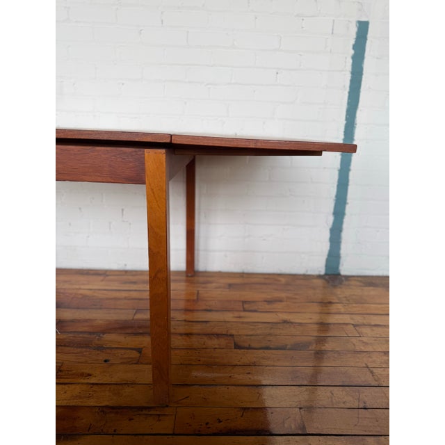 Wood 1960s Danish Teak MCM Extendable Dining Room Table - Made in Denmark For Sale - Image 7 of 12