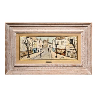 Charles Levier—Charming Parisian Street Scene —1960s French Expressionist Oil Painting For Sale