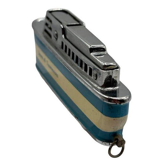 1960s Mid-Century Novelty "Queen of Tsawwassen" Cruise Ship Enameled Lighter For Sale - Image 5 of 10