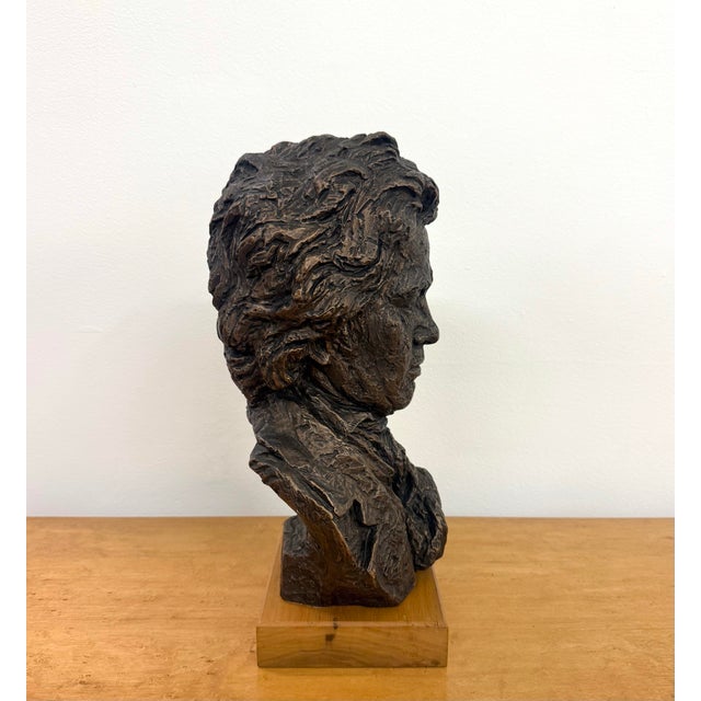 Vintage Bust of a Man Signed & Dated 1961 For Sale In West Palm - Image 6 of 9