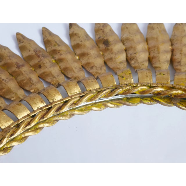 Large Vintage Italian Sunburst Wall Mirror, 1960s For Sale - Image 9 of 11