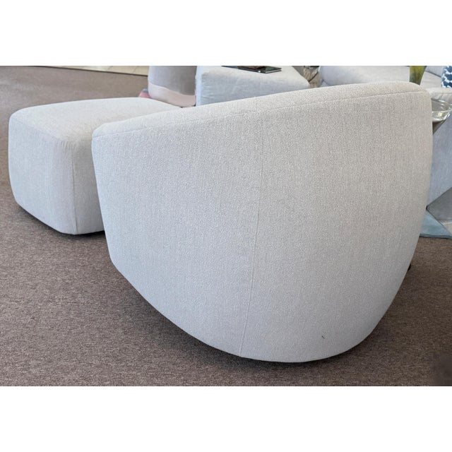 Vanguard Gabriella Swivel Chair & Anderson Ottoman Set For Sale - Image 9 of 13
