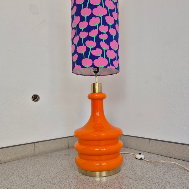 Floor Lamp with Illuminated Glass Base from Peill & Putzler, 1960s, in Flawless conditions. Designed 1960 to 1969 This...