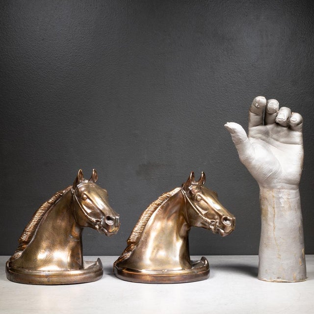 Bronze Plated Horse Head Bookends by Gladys Brown for Dodge Inc.1946 For Sale In San Francisco - Image 6 of 6