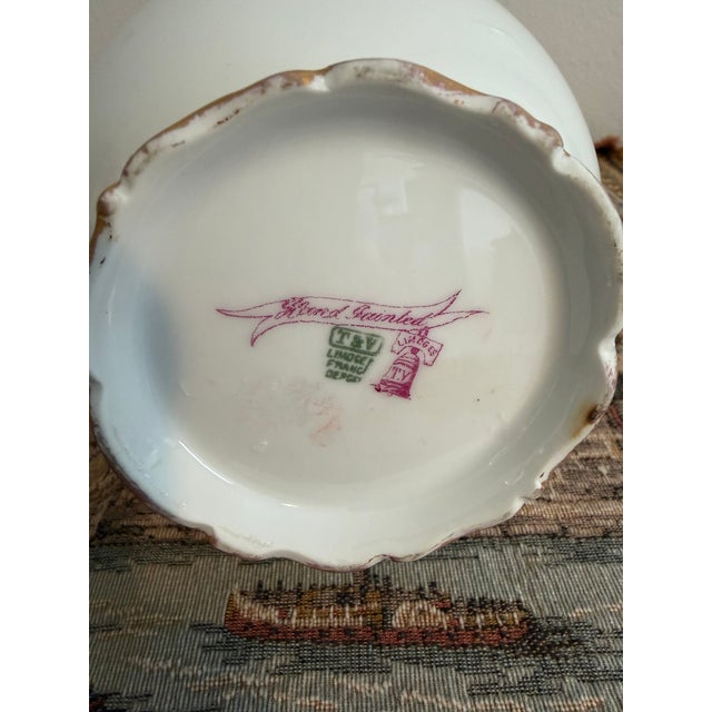 Antique T&v Limoges Hand-Painted Daisy Porcelain Ice Water Pitcher Early 1900s For Sale - Image 10 of 11