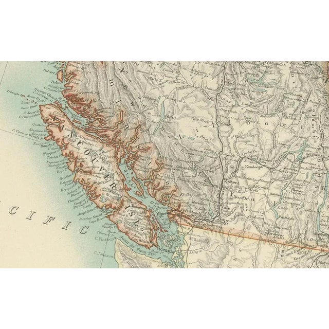1900 - 1909 Engraved Map by Johnston, 1903 For Sale - Image 5 of 10