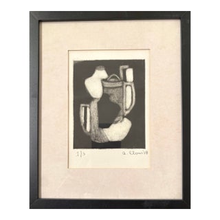 Alon Elow Signed Limited Edition Abstract Etching For Sale
