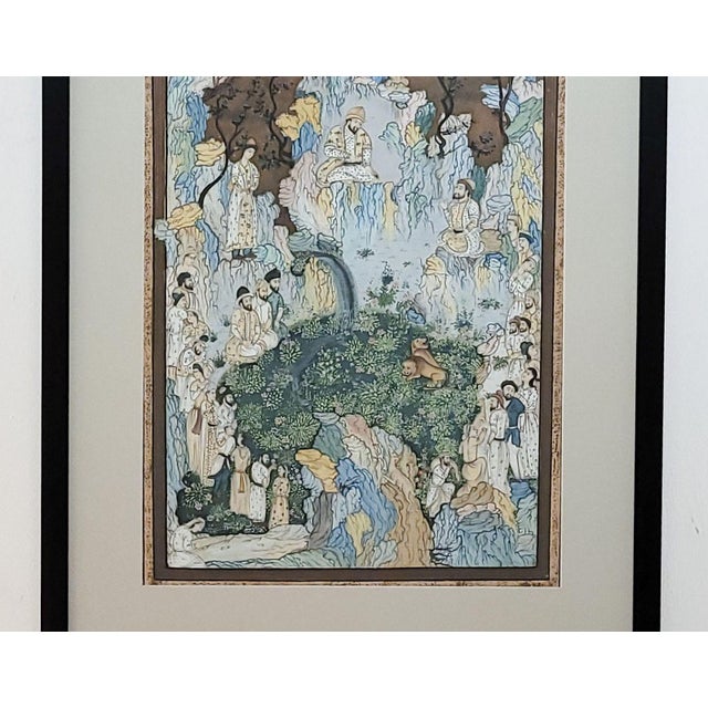 Persian Large Persian Illustration From a Book, Circa 1900 For Sale - Image 3 of 9