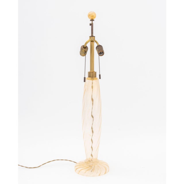 Brass John Hutton X Donghia Ondoso Murano Glass Lamp For Sale - Image 8 of 8