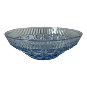 Vintage Indiana Glass Windsor/ Royal Brighton Light Blue Bowl in a Button and Woven Cane Pattern
