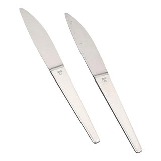 Small Caravel Lunch Knives by Henning Koppel for Georg Jensen, 1940s, Set of 2 For Sale