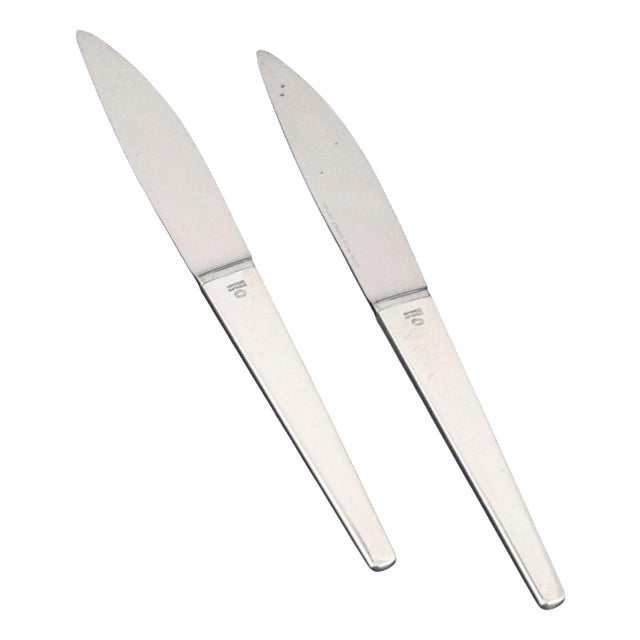 Small Caravel Lunch Knives by Henning Koppel for Georg Jensen, 1940s, Set of 2 For Sale