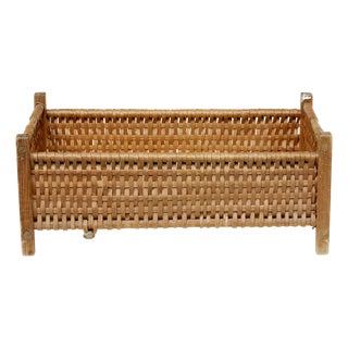 Swedish Handmade Woven Basket, 19th Century For Sale