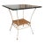 1960s Square Green Marble and Wrought Iron Patio Dining Table For Sale