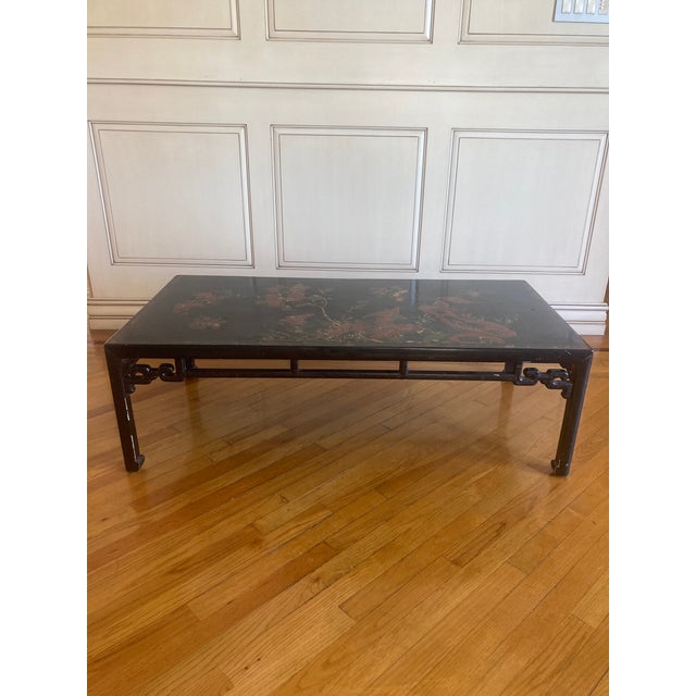 1950s Chinoiserie Rectangular Coffee Table For Sale - Image 5 of 17