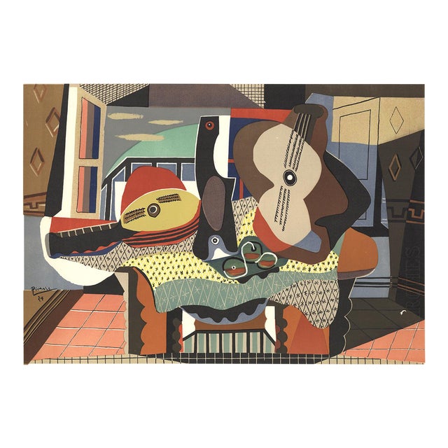 Pablo Picasso Mandolin And Guitar 27 X 21 5 Lithograph 1958