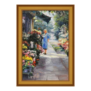 Late 20th Century Flower Shopping, Howard Friedland For Sale
