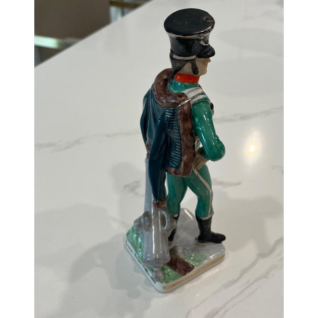 Vintage Ernst Bohne & Sohne German Porcelain Figurine of French Soldier For Sale - Image 13 of 14