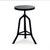 The Evolution Revolving Stool from Zentique is an industrial-rustic adjustable stool with a round dark walnut recycled...