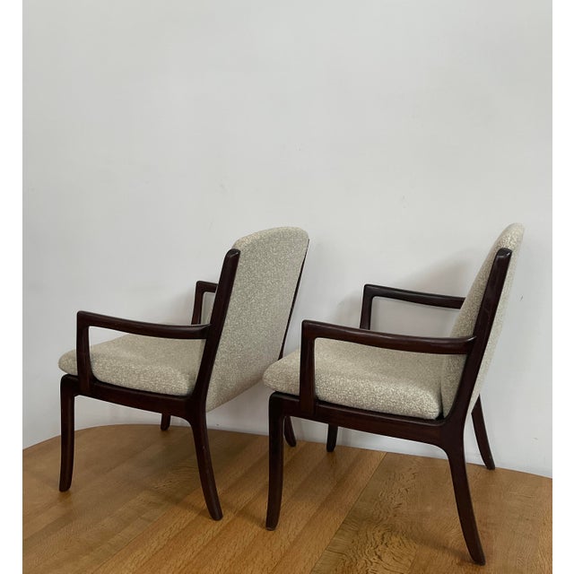 1960s Pair of Ole Wanscher Mahogany 'Senator' Lounge Chairs for Cado For Sale In Raleigh - Image 6 of 13