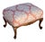 Traditional Late 19th Century Bleached Oak Ottoman in Coral & Oyster White For Sale - Image 3 of 10
