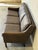 Mid 20th Century Brown Leather 3 Seater Sofa With Tapered Wood Legs Vintage Mid-Century Modern 1970s For Sale - Image 5 of 12