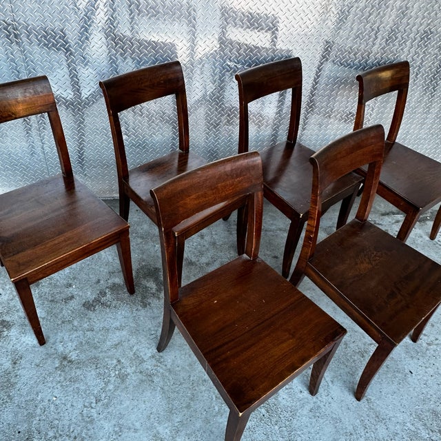 Traditional Set of 6 Crate & Barrel Cabria Dining Chairs For Sale - Image 3 of 8