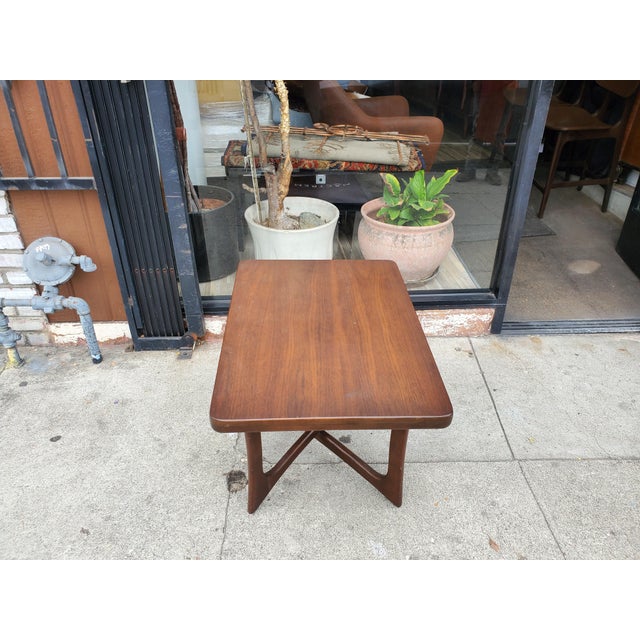 Brown 1960s Adrian Pearsall Attributed Side Table For Sale - Image 8 of 14