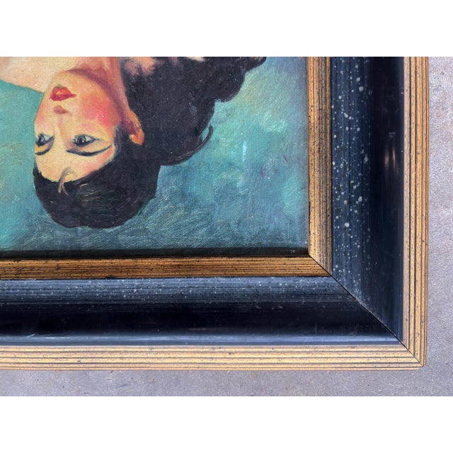 Early 20th Century Modern Oil Painting of a Nude Woman, Signed and Framed For Sale - Image 9 of 12