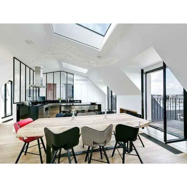 Tria Chair with Black Open Pore Seat by Colé Italia For Sale - Image 9 of 11