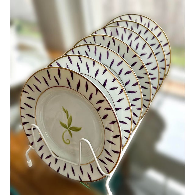 French Limoges Bernardaud Frivole Bread Plates - Set of 7 For Sale - Image 3 of 9