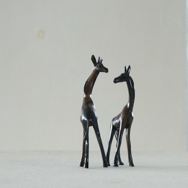 Wood Giraffes in Coromandel Wood, 1930s, Set of 2 For Sale - Image 7 of 10