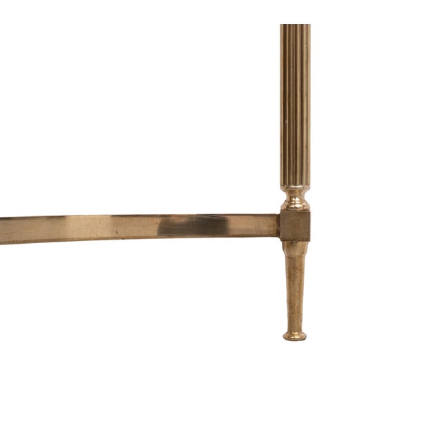 1970s Brass Demi-Lune Tables from Maison Jansen, France, 1970s, Set of 2 For Sale - Image 5 of 13