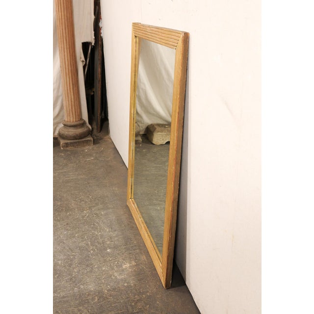 French 19th C. Mirror in Clean Lines, Gold For Sale - Image 4 of 8