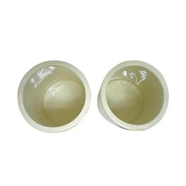 Mid 20th Century Space Age Orange Ceramic Canisters - Set of Four For Sale - Image 4 of 4