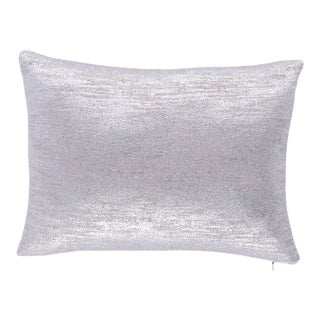 Schumacher Argento 16" Lumbar Pillow in Mercury For Sale