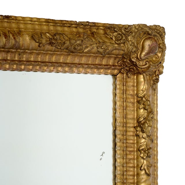 Late 19th Century Classic, French Antique, Napoleon III Gold Leaf Mirror For Sale - Image 5 of 9