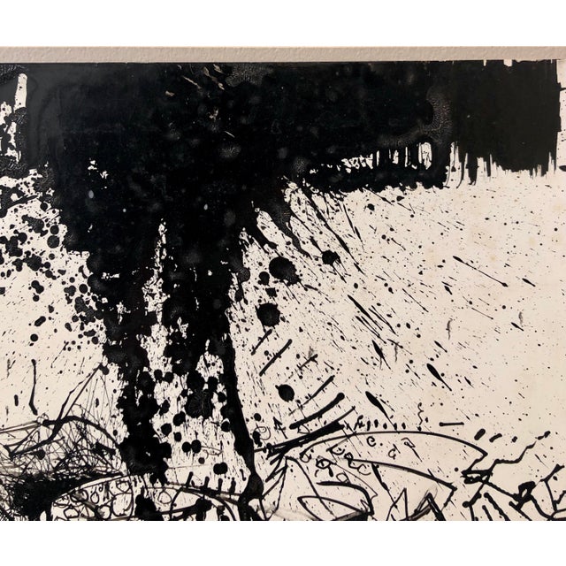 Black John Levee, Abstract Expressionist Drawing, 1969 For Sale - Image 8 of 11