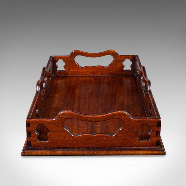 Traditional Vintage Decorative Serving Tray, English, Cocktail Platter, Georgian Revival For Sale - Image 3 of 10