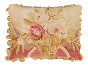 19th Century French Aubusson Tapestry Pillow
