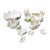Collection of Vintage White Ceramic Swan Bowls and Figurines- Set of 9 For Sale