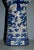 Vintage Blue & White Porcelain Qing Emperor Statue For Sale - Image 9 of 12