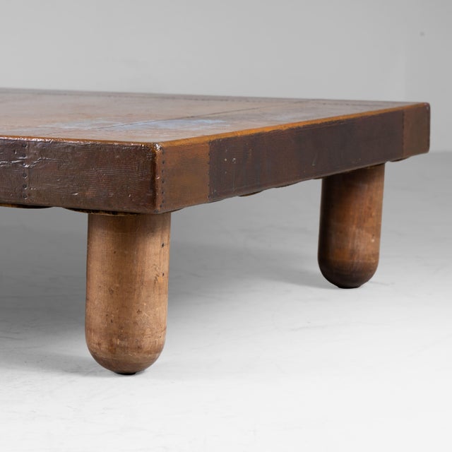 1970s Leather Coffee Table by Lorenzo Burchiellaro, 1970s For Sale - Image 5 of 11