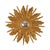Vintage gold-tone sunburst mirror featuring convex glass; crafted from wood in France, circa mid-20th century. Highly...