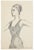 8 Original Nude Pen, Pencil and China Ink Drawings by French Master 20th Century Mid 20th Century For Sale - Image 5 of 11