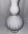 Glass Ribbed White Glass Double Gourd Lamp Lucite Base For Sale - Image 7 of 10