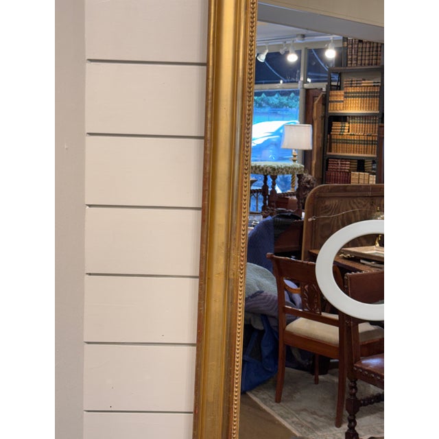 Wood 19th Century Gold Rounded Corner Mirror For Sale - Image 7 of 12