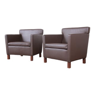 Ludwig Mies Van Der Rohe for Knoll Studio Krefeld Leather Club Chairs, Pair For Sale