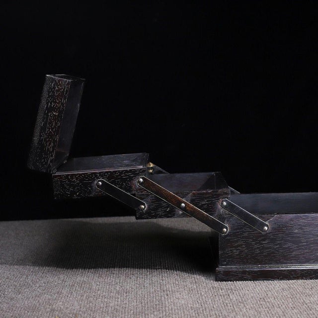 Zitan Wood Expanding Box Inlaid With Mother-of-Pearl For Sale - Image 10 of 10