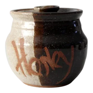 Vintage 70s Studio Pottery Honey Pot
